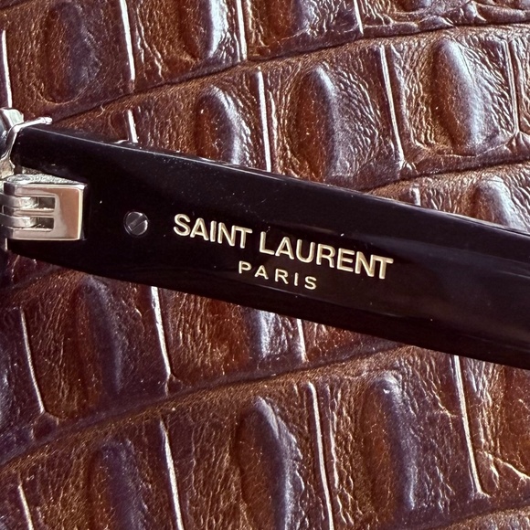 YSL Cateye Chic Black Sunglasses with Silver Branding main image 4